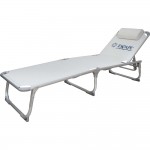 Ξαπλώστρα Τρίσπαστη Παραλίας ESCAPE Άσπρη/Γκρι