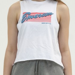 Emerson Γυναικείο Αμάνικο Βαμβακερό Μπλουζάκι 211.EW37.54 WHITE