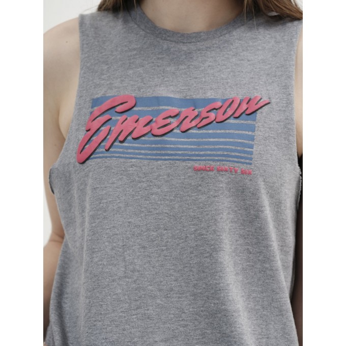 Emerson Γυναικείο Αμάνικο Βαμβακερό Μπλουζάκι