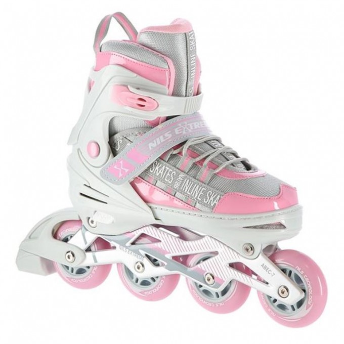 Αυξομειούμενα Πατίνια Roller NA 1186 Ροζ IN-LINE SKATES Nils Extreme Large (39-42)