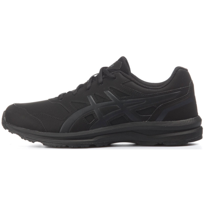 Asics GEL-MISSION 3 Ανδρικό Αθλητικό Παπούτσι Δερμάτινο Ολόμαυρο