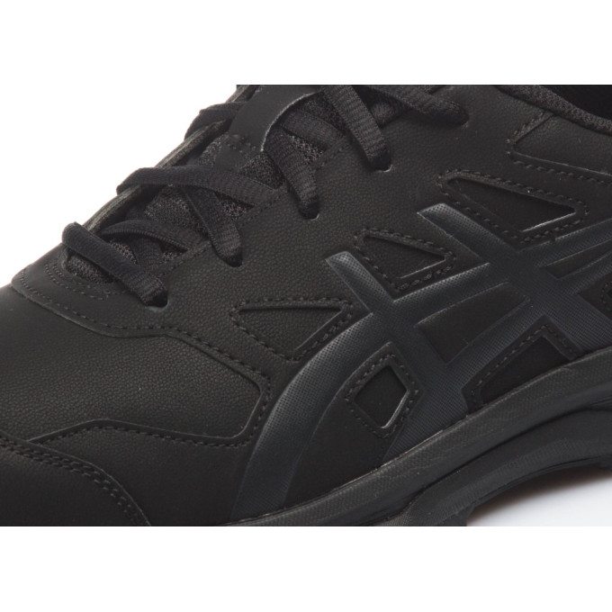 Asics GEL-MISSION 3 Ανδρικό Αθλητικό Παπούτσι Δερμάτινο Ολόμαυρο