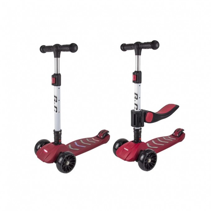 GC Scooter FUN S929 2 σε 1 Κόκκινο ME LED ΦΩΤΑΚΙΑ