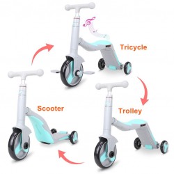 GC Scooter FUN HD 868 3 σε 1 Πολυμορφικό Γκρι/Γαλάζιο