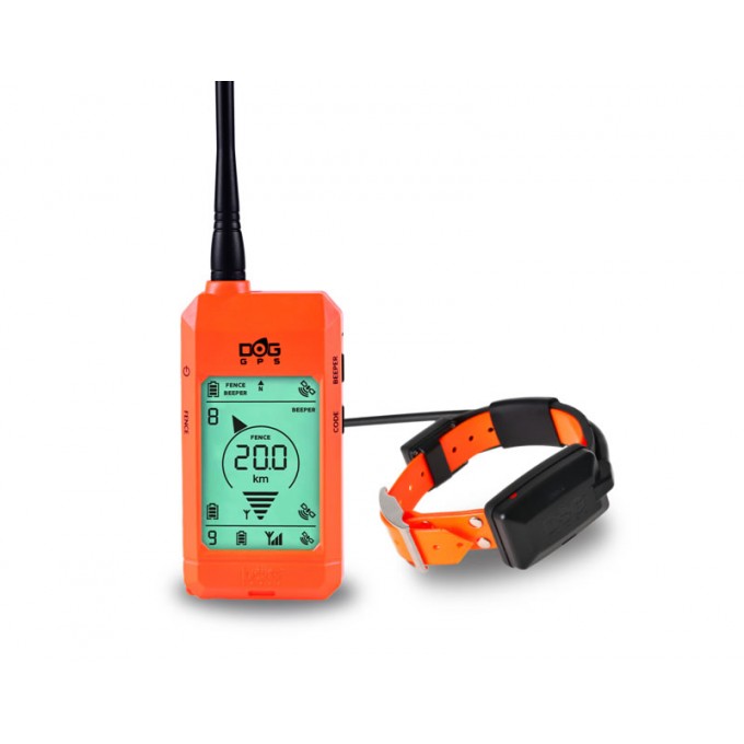 Χ20 GPS Set Πορτοκαλί DOG 20ΧΛΜ Επαναφορτιζόμενο Αδιάβροχο Dogtrace Τσεχίας