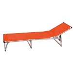 Ξαπλώστρα Πτυσσόμενη Πορτοκαλί Αλουμινίου ΤΕΧΤ