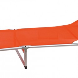 Ξαπλώστρα Πτυσσόμενη Πορτοκαλί Αλουμινίου ΤΕΧΤ