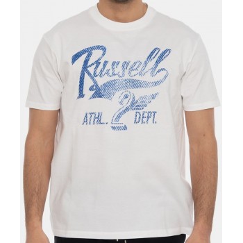 Russell Athletic Κοντομάνικο Βαμβακερό Ανδρικό Μπλουζάκι A2-029-1 001 WHITE