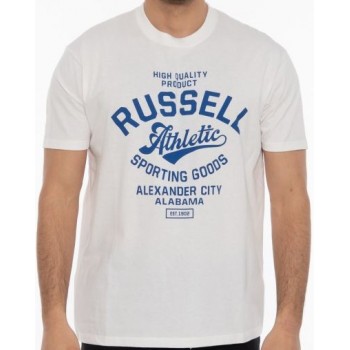 Russell Athletic Κοντομάνικο Βαμβακερό Ανδρικό Μπλουζάκι A2-007-1 001 WHITE