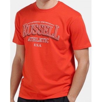 Russell Athletic Κοντομάνικο Βαμβακερό Ανδρικό Μπλουζάκι A2-013-1 420 RED