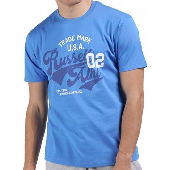 Russell Athletic Κοντομάνικο Βαμβακερό Ανδρικό Μπλουζάκι A2-011-1 176-PALACE BLUE