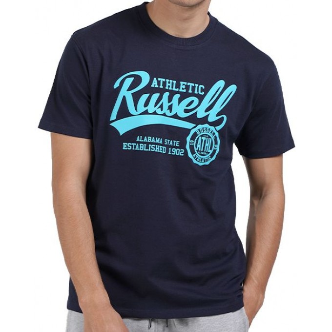 Russell Athletic Κοντομάνικο Βαμβακερό Ανδρικό Μπλουζάκι A2-032-1 190 NAVY