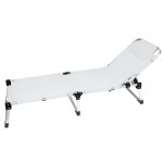 Ξαπλώστρα Πτυσσόμενη Λευκή Αλουμινίου ΕΝΙΣΧΥΜΕΝΗ ΤΕΧΤ 2*1