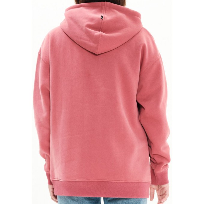 Emerson Φούτερ Γυναικείο με Κουκούλα ΜΕΓΑΛH Στάμπα Μπροστά 222.EW20.71 CORAL ROSE