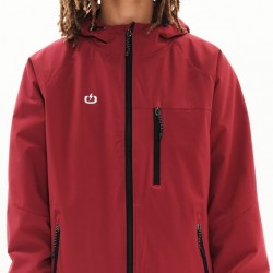 Emerson Μπουφάν Ανδρικό Αδιάβροχο με Κουκούλα και ΠΡΟΣΤΑΤΕΥΤΙΚΑ ΧΕΡΙΟΥ 222.EM10.03 D.RED