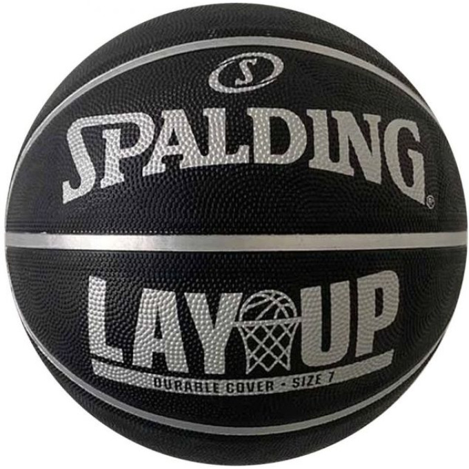 SPALDING Μπάλα μπάσκετ Μαύρη LAY UP (Μέγεθος 7) (84-548Z1)