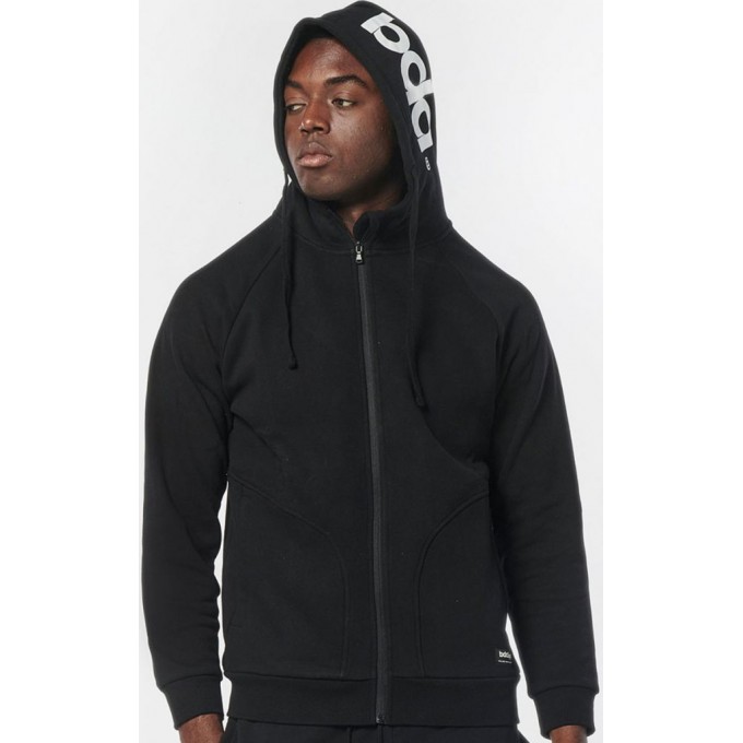 Body Action Ανδρική Ζακέτα Φούτερ με Κουκούλα 073215 BLACK