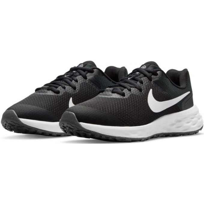 Nike Αθλητικά Παιδικά Παπούτσια Running Revolution 6 Black / White / Dk Smoke Grey DD1096 003