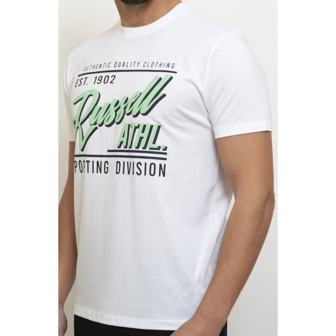 RUSSELL ATHLETIC Ανδρικό Κοντομάνικο Μπλουζάκι A3-014-1 UW-001 WHITE