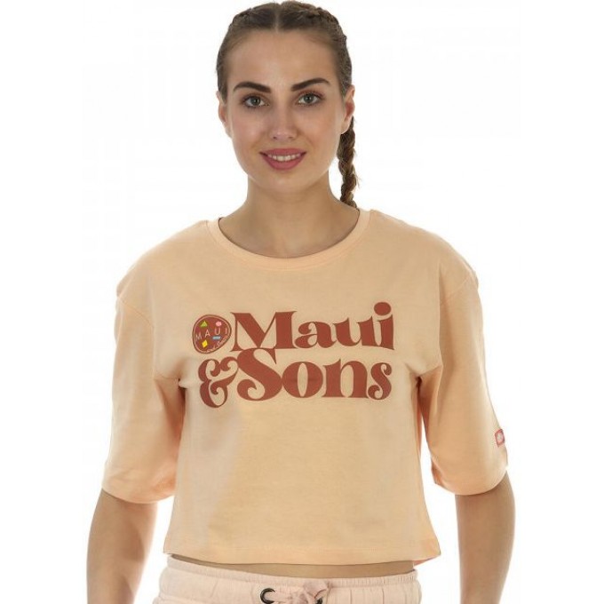 Maui Γυναικείο T- Shirt Μπλούζακι Mok 1165500003 ALMOST APRICOT