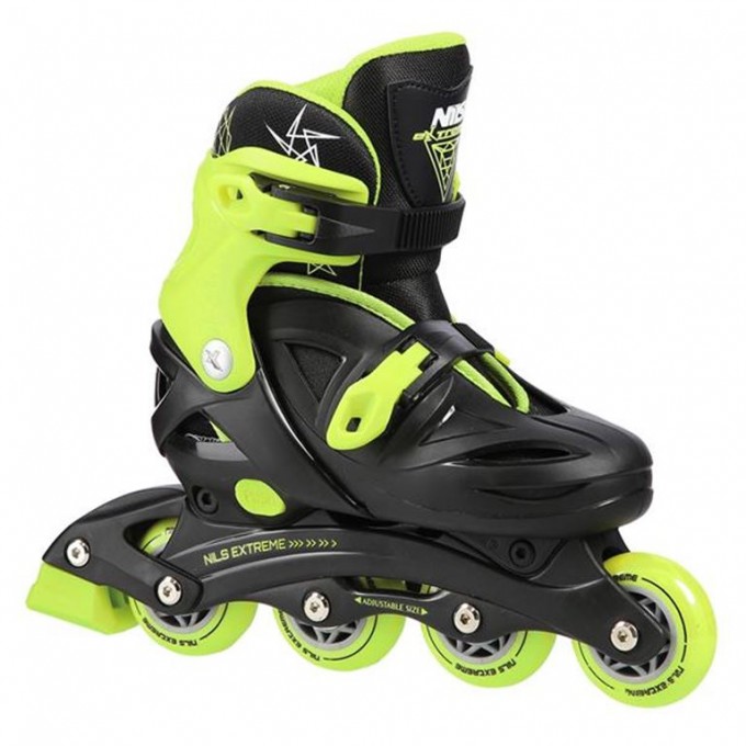 Αυξομειούμενα Πατίνια Roller NJ/NA 0321 Μαύρο/Λαχανί IN-LINE SKATES NILS EXTREME Medium (31-35)