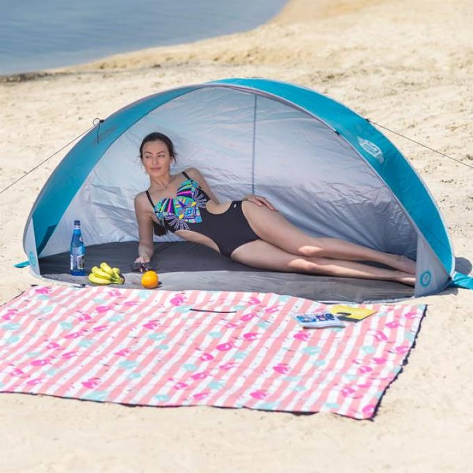 Τέντα Παραλίας NILS Camp NC3174 Pop-Up Τιρκουάζ/Γκρι