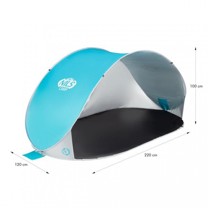 Τέντα Παραλίας NILS Camp NC3174 Pop-Up Τιρκουάζ/Γκρι