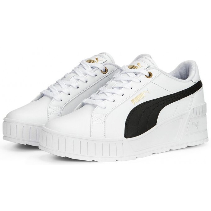 Puma KARMEN WEDGE Γυναικείο Παπούτσι Δερμάτινο Λευκό 390985 02