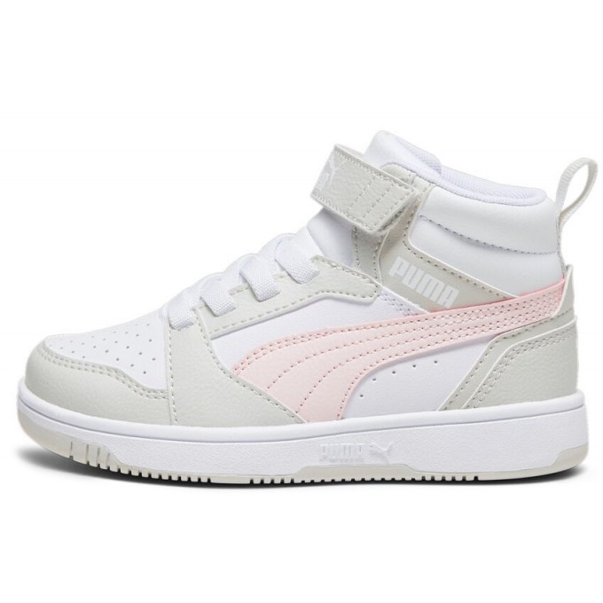 Puma REBOUND V6 MID Κοριτσίστικο Παπούτσι Δερμάτινο με Πολύ Μαλακό Πάτο 393832 04