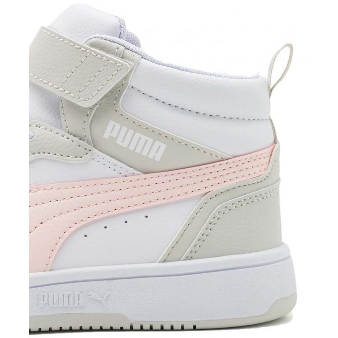 Puma REBOUND V6 MID Κοριτσίστικο Παπούτσι Δερμάτινο με Πολύ Μαλακό Πάτο 393832 04