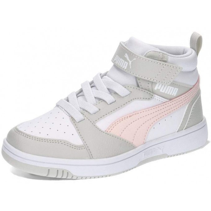 Puma REBOUND V6 MID Κοριτσίστικο Παπούτσι Δερμάτινο με Πολύ Μαλακό Πάτο 393832 04