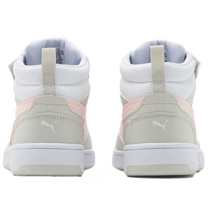Puma REBOUND V6 MID Κοριτσίστικο Παπούτσι Δερμάτινο με Πολύ Μαλακό Πάτο 393832 04