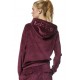 Body Action Γυναικεία Ζακέτα βελουτέ με Κουκούλα 071319 GRAPE MAUVE