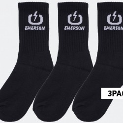 Emerson Κάλτσα Unisex Τριάδα Μαύρες Βαμβακερές 242.EU08.03 BLACK