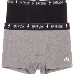 Emerson σετ 2 ΜΠΟΞΕΡΑΚΙΑ Ανδρικά 1 Γκρι 1 Μαύρο 221.EM06.06 MULTI-COLOR