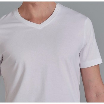 Admiral Ανδρικό Μπλουζάκι T-Shirt V-Neck 1121520003 WHITE