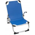 ΚΑΡΕΚΛΑ ΠΑΡΑΛΙΑΣ ΑΛΟΥΜΙΝΙΟΥ ΜΠΛΕ  ΕΝΙΣΧΥΜΕΝΗ ΜΕ ΜΠΡΑΤΣΑ  & ΨΗΛΗ ΠΛΑΤΗ -ΤΕΧΤ 2x1