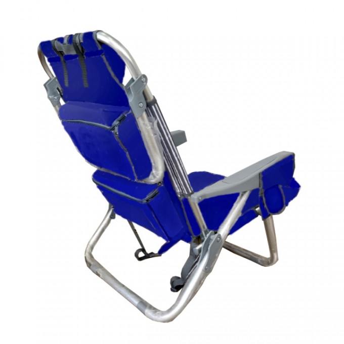 myResort ΚΑΡΕΚΛΑ ΠΑΡΑΛΙΑΣ ΑΛΟΥΜΙΝΙΟΥ ΜΠΛΕ  ΜΕ ΜΠΡΑΤΣΑ -600D POLYESTER