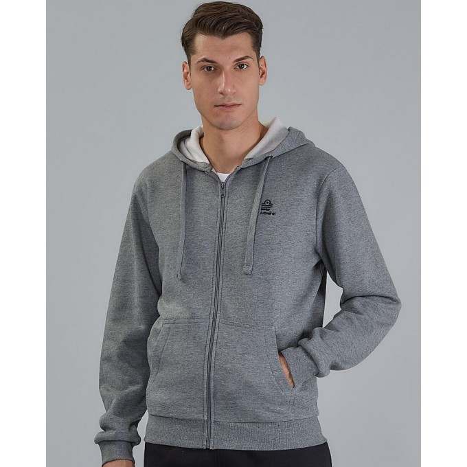 Admiral Ανδρική Ζακέτα Με Κουκούλα Logo 1921530007 DK GREY MEL