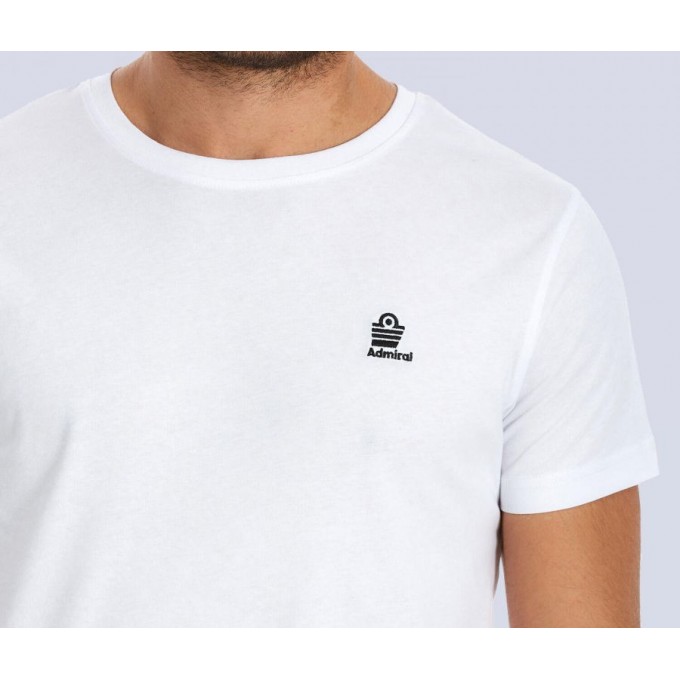 Admiral Ανδρικό T-Shirt Μπλουζάκι Logo 1121560000 WHITE