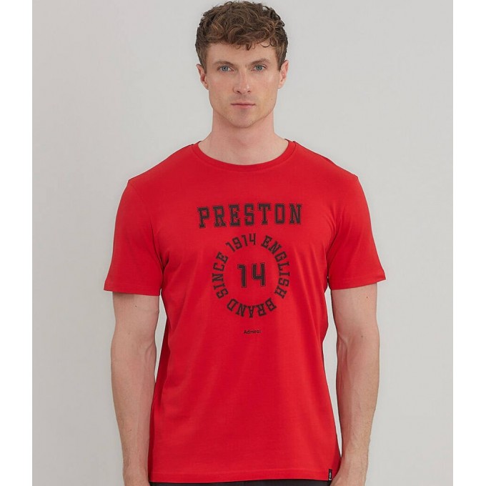 Admiral Ανδρικό Μπλουζάκι T-Shirt Preston 1121540010 BARBAROS CHERRY