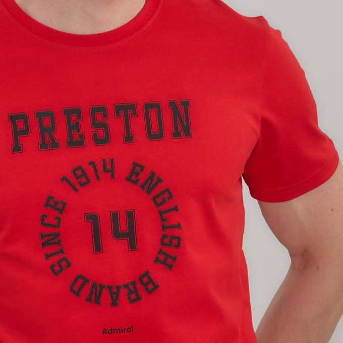 Admiral Ανδρικό Μπλουζάκι T-Shirt Preston 1121540010 BARBAROS CHERRY