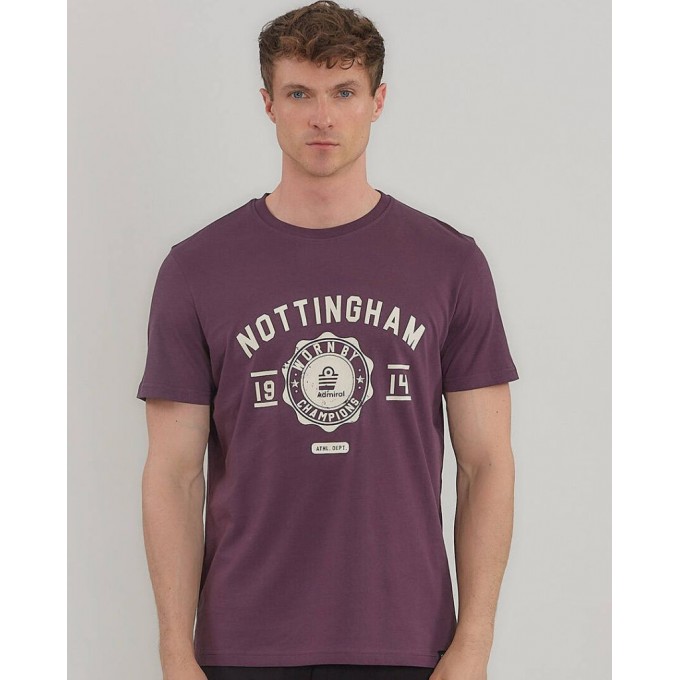 Admiral Ανδρικό Μπλουζάκι T-Shirt Nottin 1121540017 PLUM PERFECT