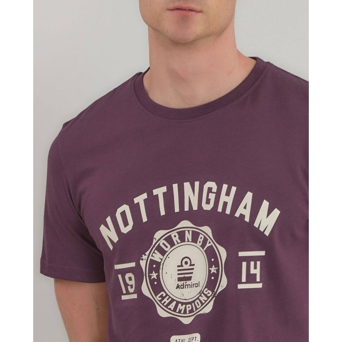 Admiral Ανδρικό Μπλουζάκι T-Shirt Nottin 1121540017 PLUM PERFECT