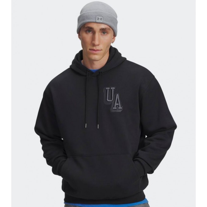 UNDER ARMOUR Graphic Φούτερ Fleece με Κουκούλα Μαύρο 6007591 001