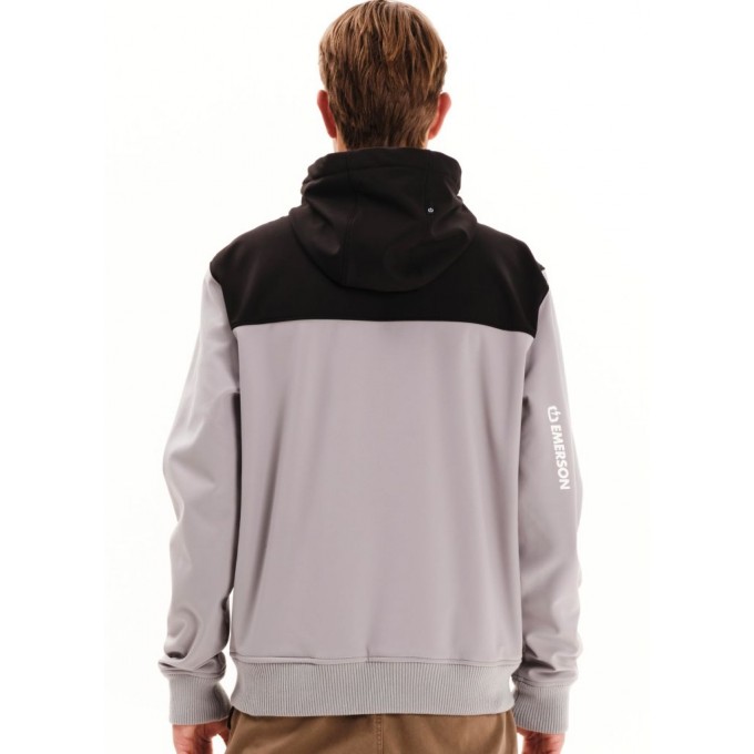  EMERSON ΑΝΔΡΙΚΟ BONDED BOMBER ΜΠΟΥΦΑΝ ΜΕ ΚΟΥΚΟΥΛΑ 252.EM11.37 ICE GREY/BLACK