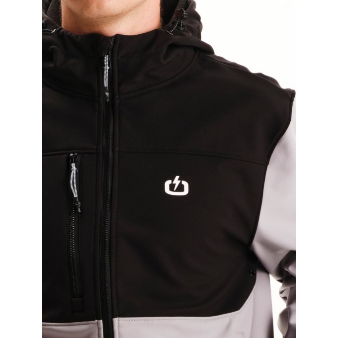  EMERSON ΑΝΔΡΙΚΟ BONDED BOMBER ΜΠΟΥΦΑΝ ΜΕ ΚΟΥΚΟΥΛΑ 252.EM11.37 ICE GREY/BLACK