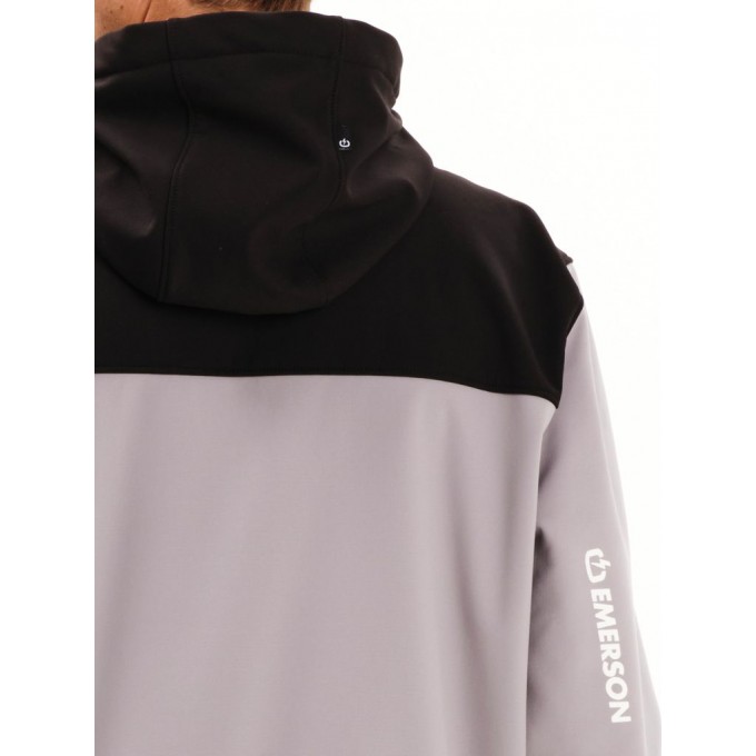  EMERSON ΑΝΔΡΙΚΟ BONDED BOMBER ΜΠΟΥΦΑΝ ΜΕ ΚΟΥΚΟΥΛΑ 252.EM11.37 ICE GREY/BLACK