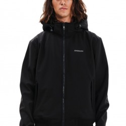  EMERSON ΑΝΔΡΙΚΟ ΜΠΟΥΦΑΝ BONDED BOMBER ΜΕ ΑΠΟΣΠΩΜΕΝΗ ΚΟΥΚΟΥΛΑ 252.EM11.08 BLACK