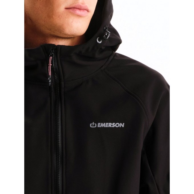 EMERSON ΑΝΔΡΙΚΟ RAGLAN BONDED BOMBER ΜΠΟΥΦΑΝ ΜΕ ΚΟΥΚΟΥΛΑ 252.EM11.27 BLACK